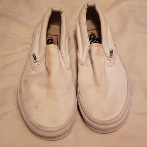 Vans Shoes - Van's White Slip Ons Vans Shoes - Van's White Slip Ons